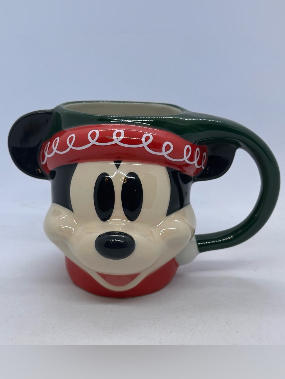 Disney Parks Mickey Mouse Holiday Elf Ceramic Mug NOS 2024